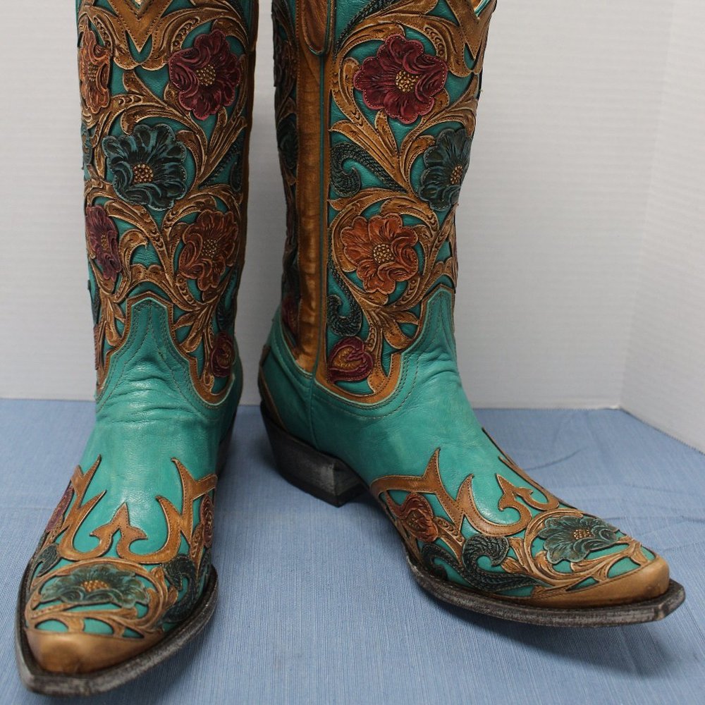New Old Gringo Abelina Turquoise Boot L2408-4 Size 9